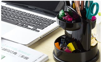 史泰博85105旋轉塑膠筆筒 桌面辦公的實用伴侶